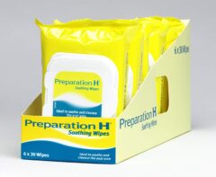 Preparation H Wipes - 30 wipes x 6 packs